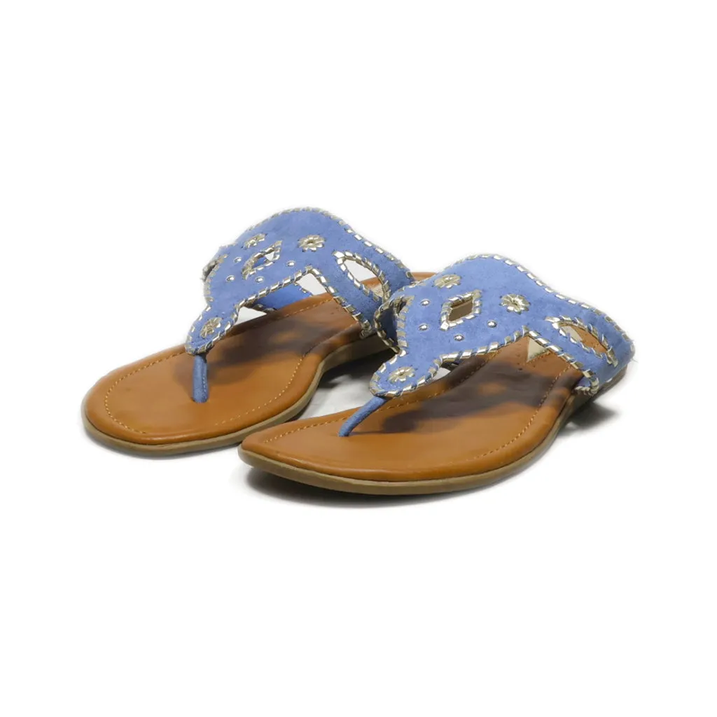 Graceland Flip Flops Fabric Blue Colour For Women