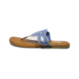 Graceland Flip Flops Fabric Blue Colour For Women