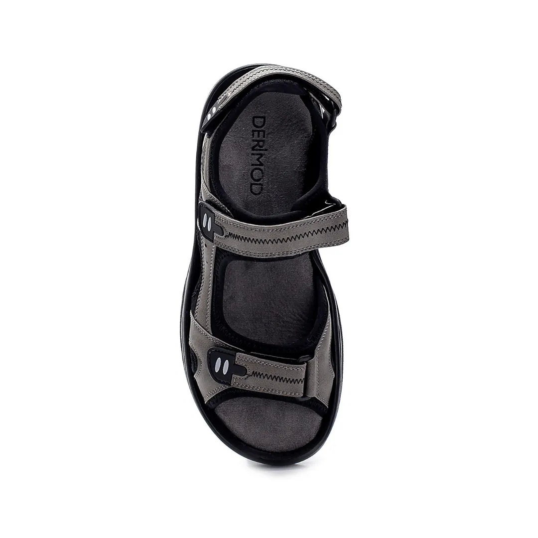 Grey Men Leather Sandal