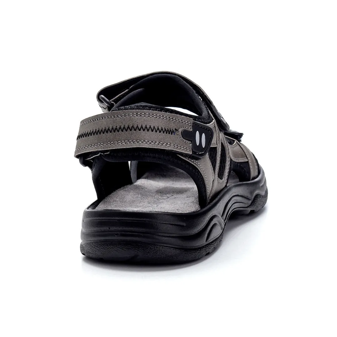 Grey Men Leather Sandal