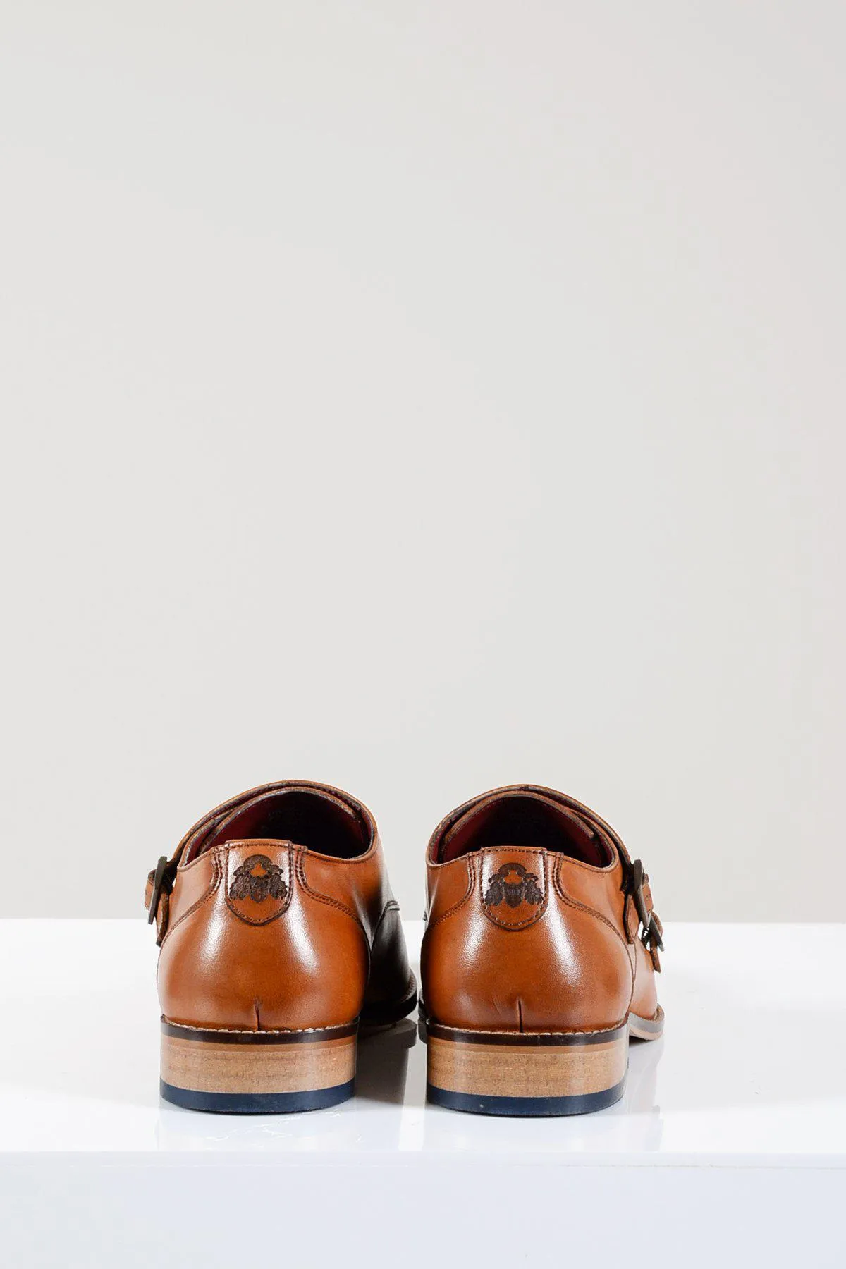 HARRIS - Tan Leather Double Strap Monk Shoe