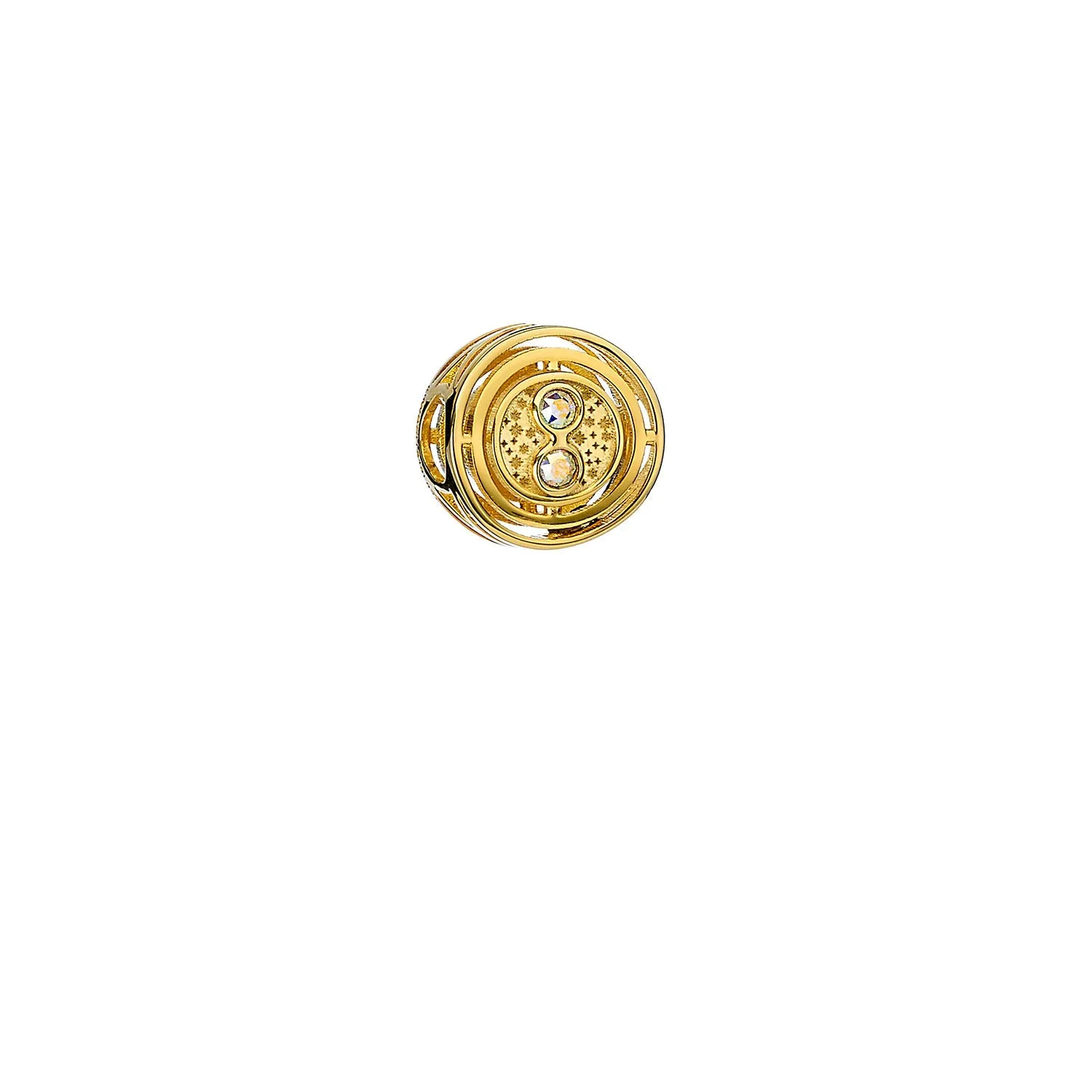 Harry Potter Sterling Silver Time Turner Spacer Gold Bead SB0100-G