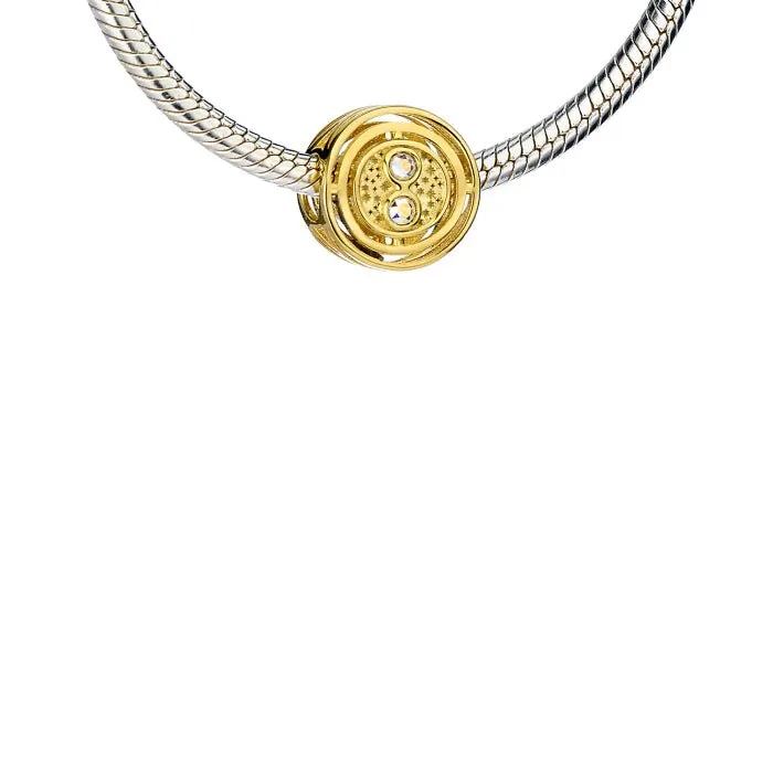 Harry Potter Sterling Silver Time Turner Spacer Gold Bead SB0100-G