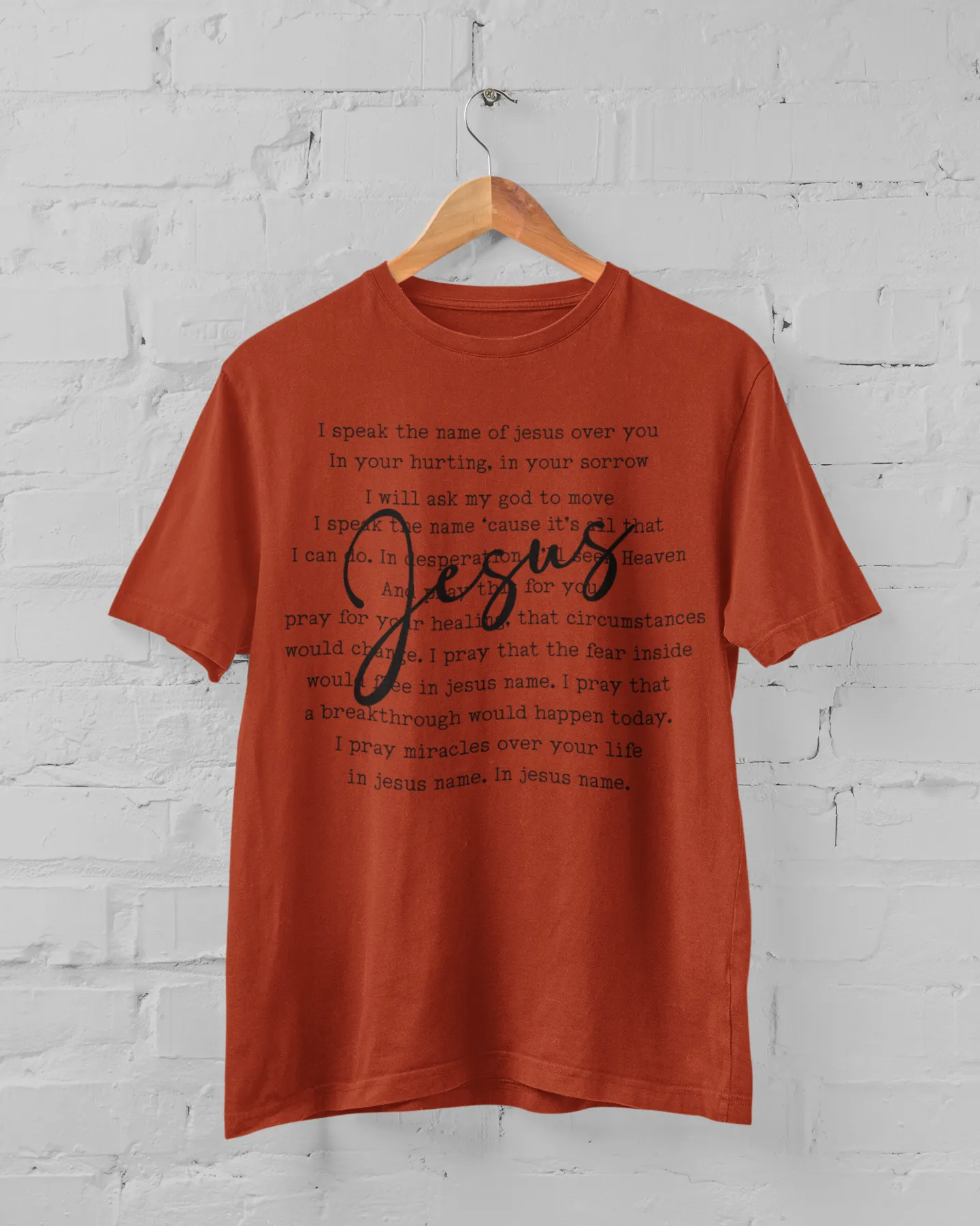 I Speak the Name of Jesus Adult T-shirt