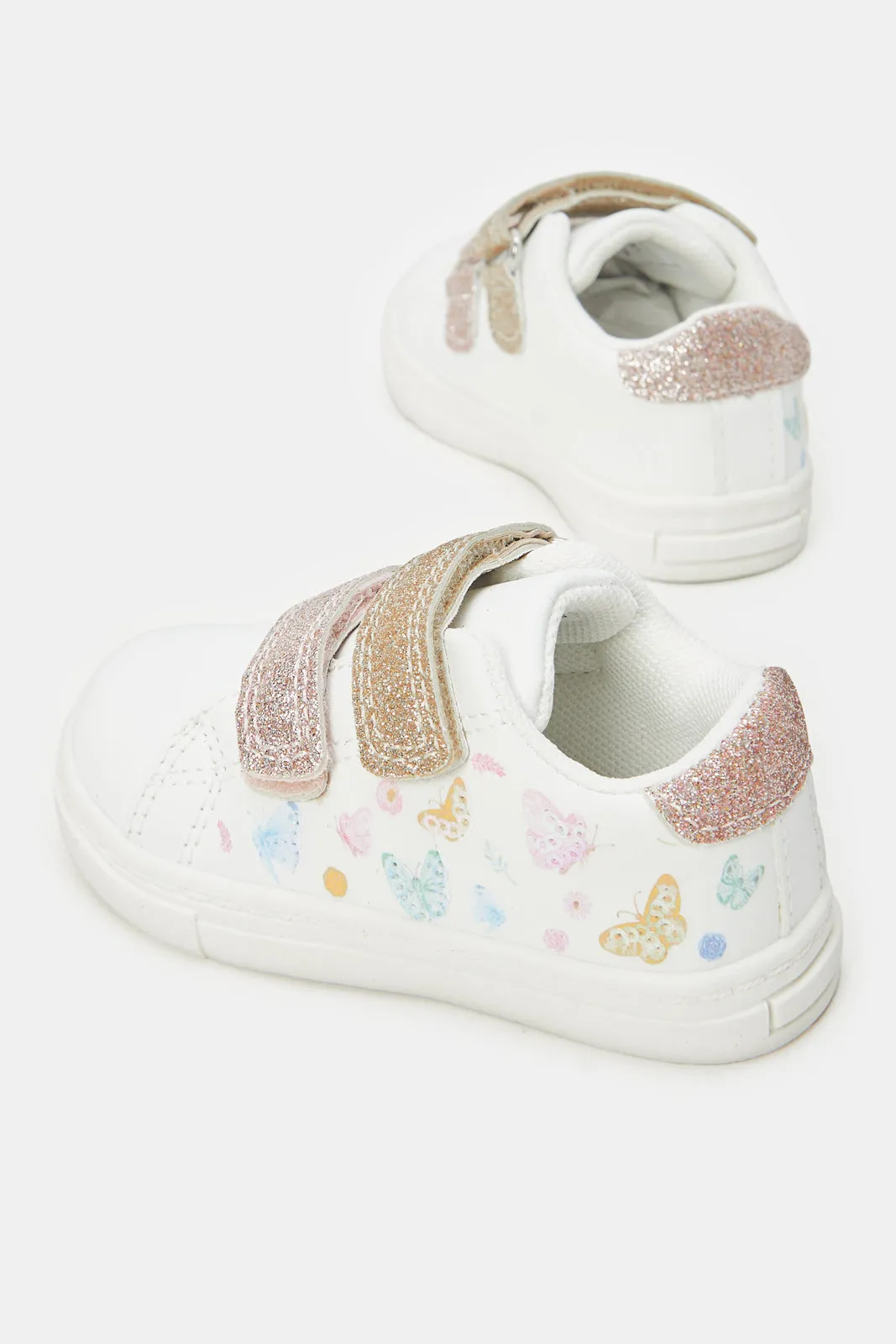 Infant Girls White Butterfly Sneaker