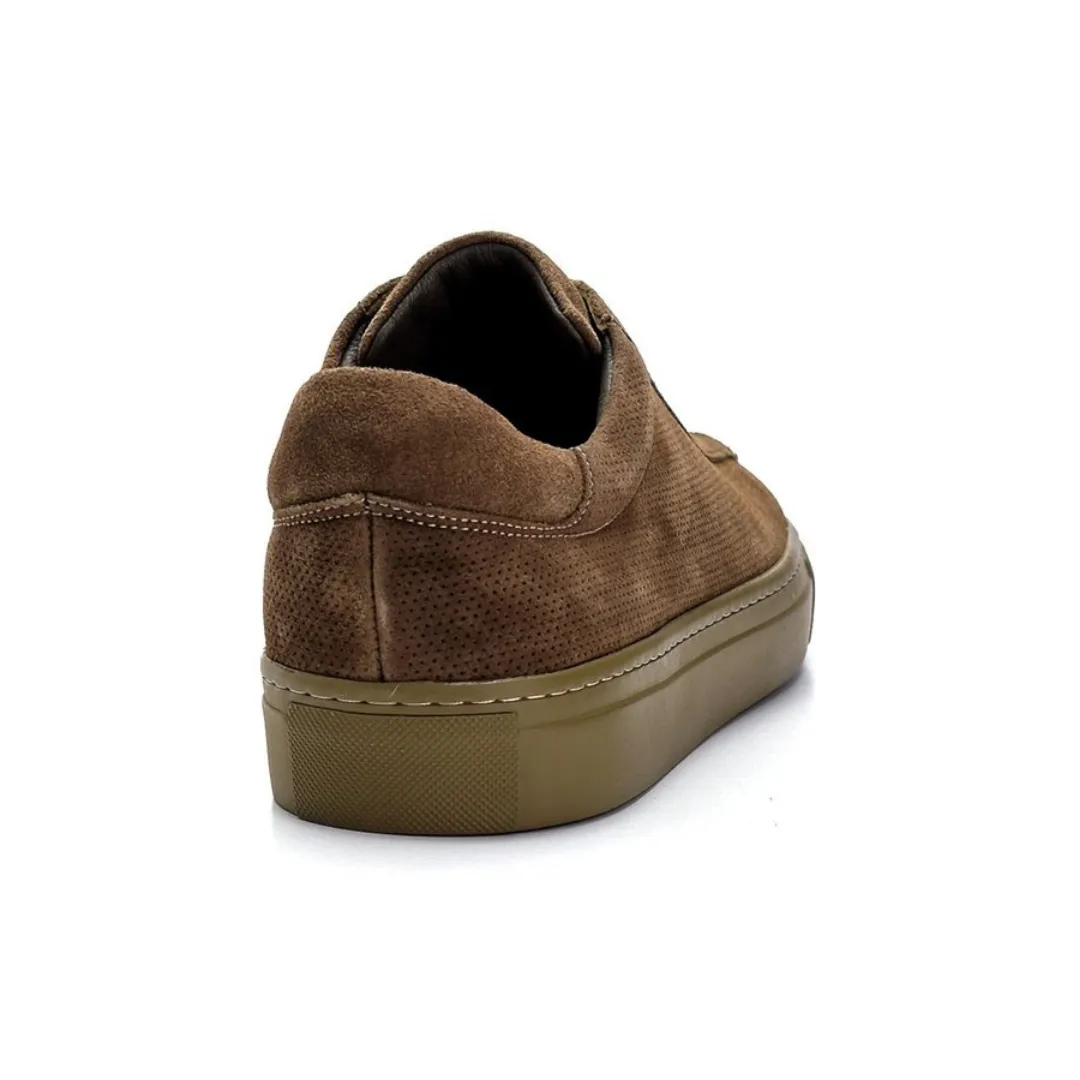 Khaki Men Suede Leather Sneaker