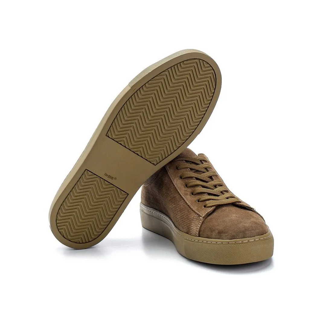 Khaki Men Suede Leather Sneaker