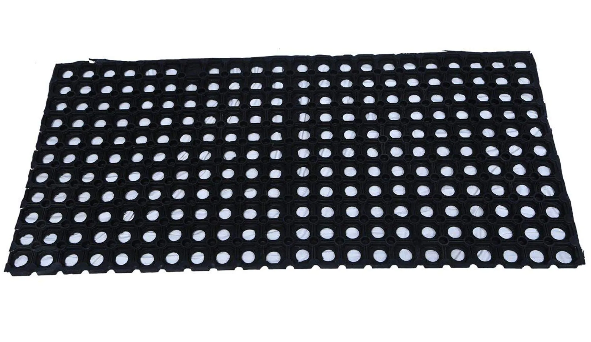 Kuber Industries PVC Doormat - 39"x20" x 1", Black (Extra Large Size, DOORMATAVS018, Pack of 1)