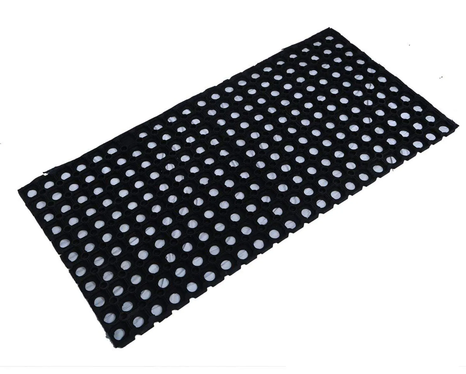 Kuber Industries PVC Doormat - 39"x20" x 1", Black (Extra Large Size, DOORMATAVS018, Pack of 1)