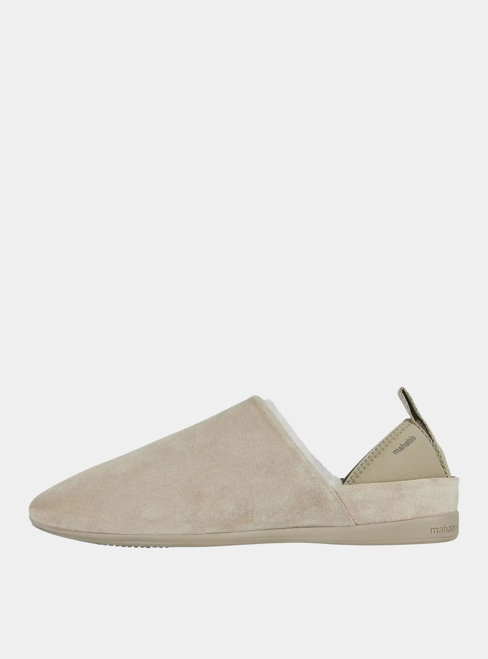 mahabis verbier in beige suede