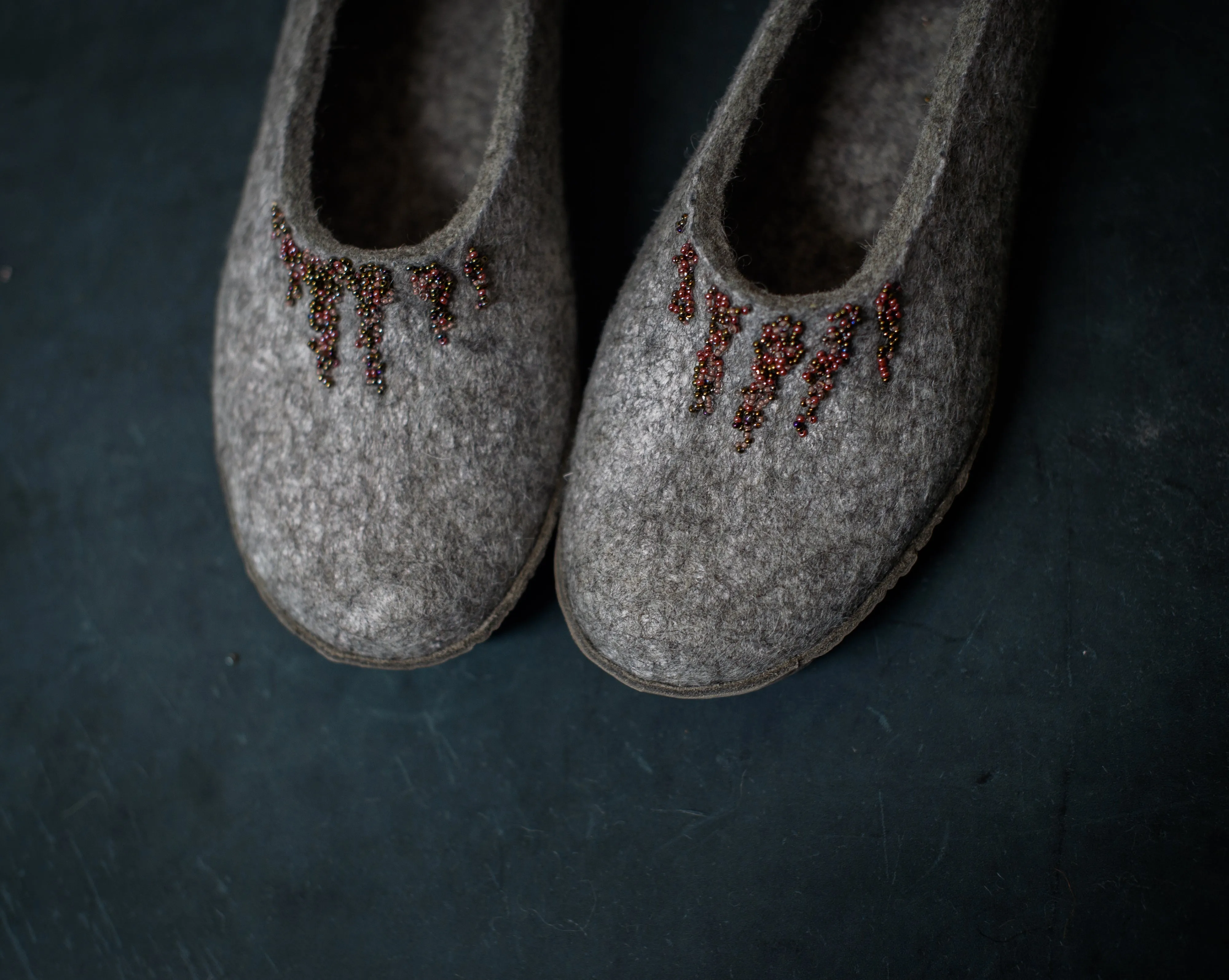 MARGOT - Aubergine - Customisable ballerinas slippers