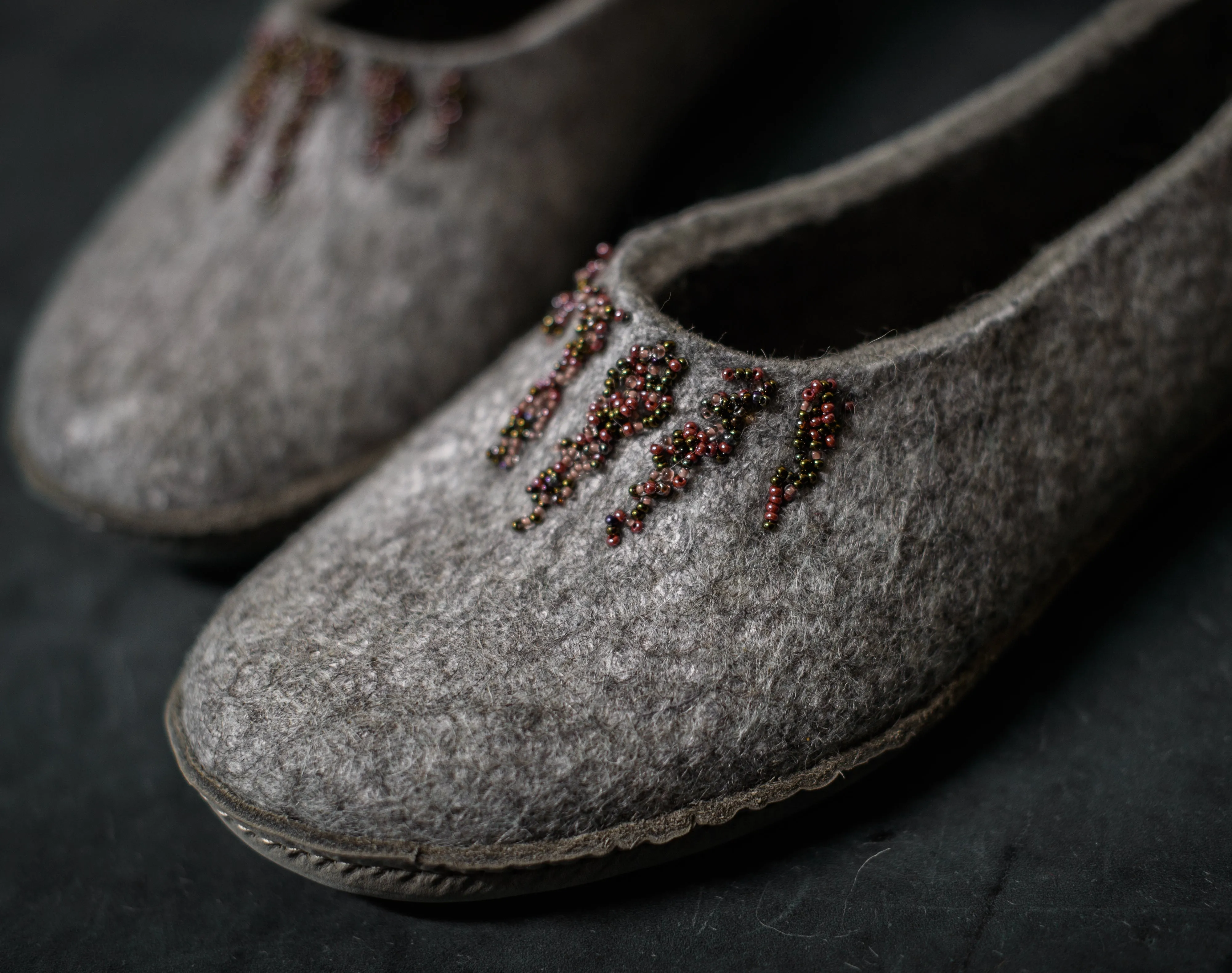 MARGOT - Aubergine - Customisable ballerinas slippers