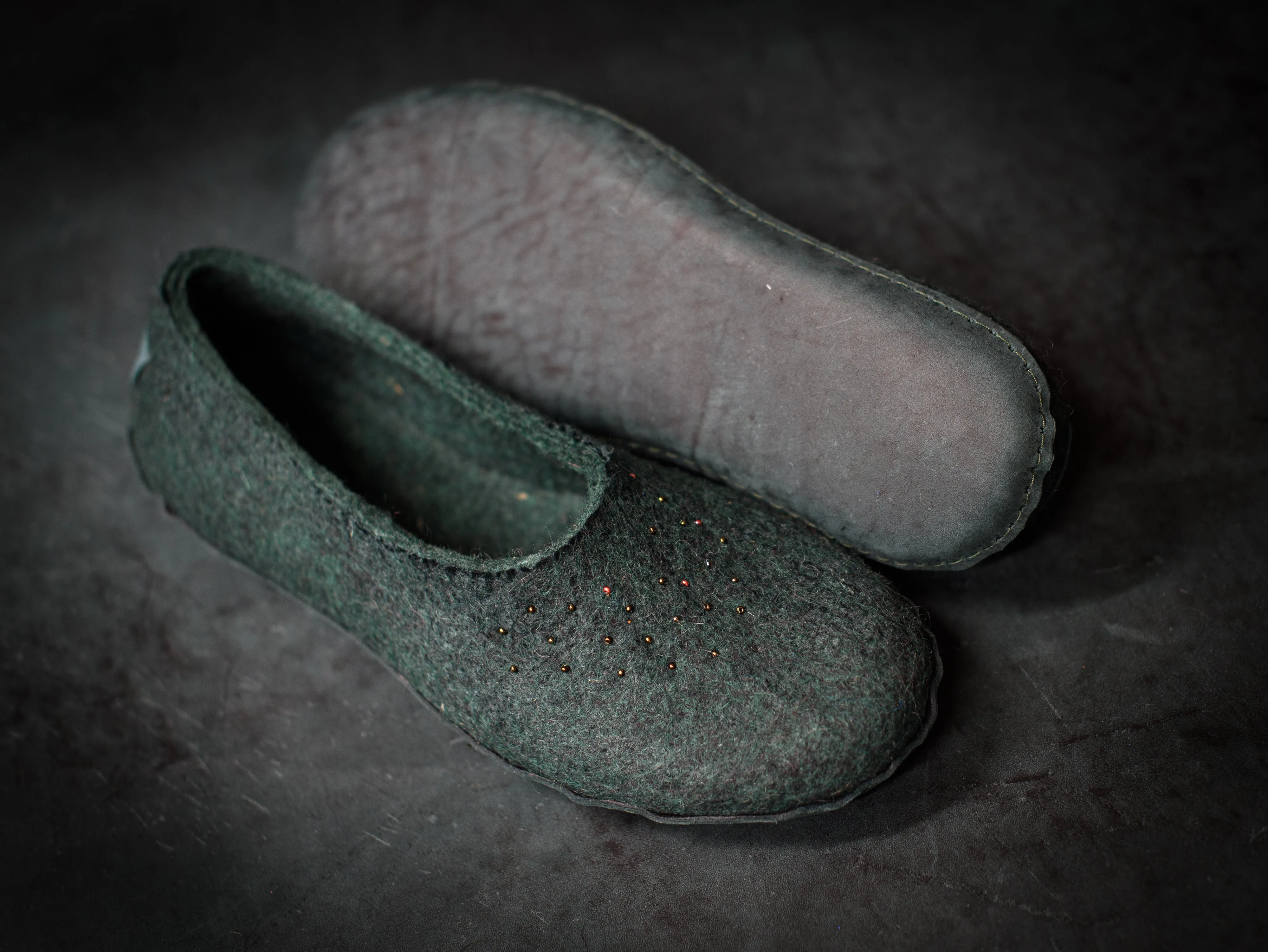 MARGOT - Dark Blue - Customisable ballerinas slippers