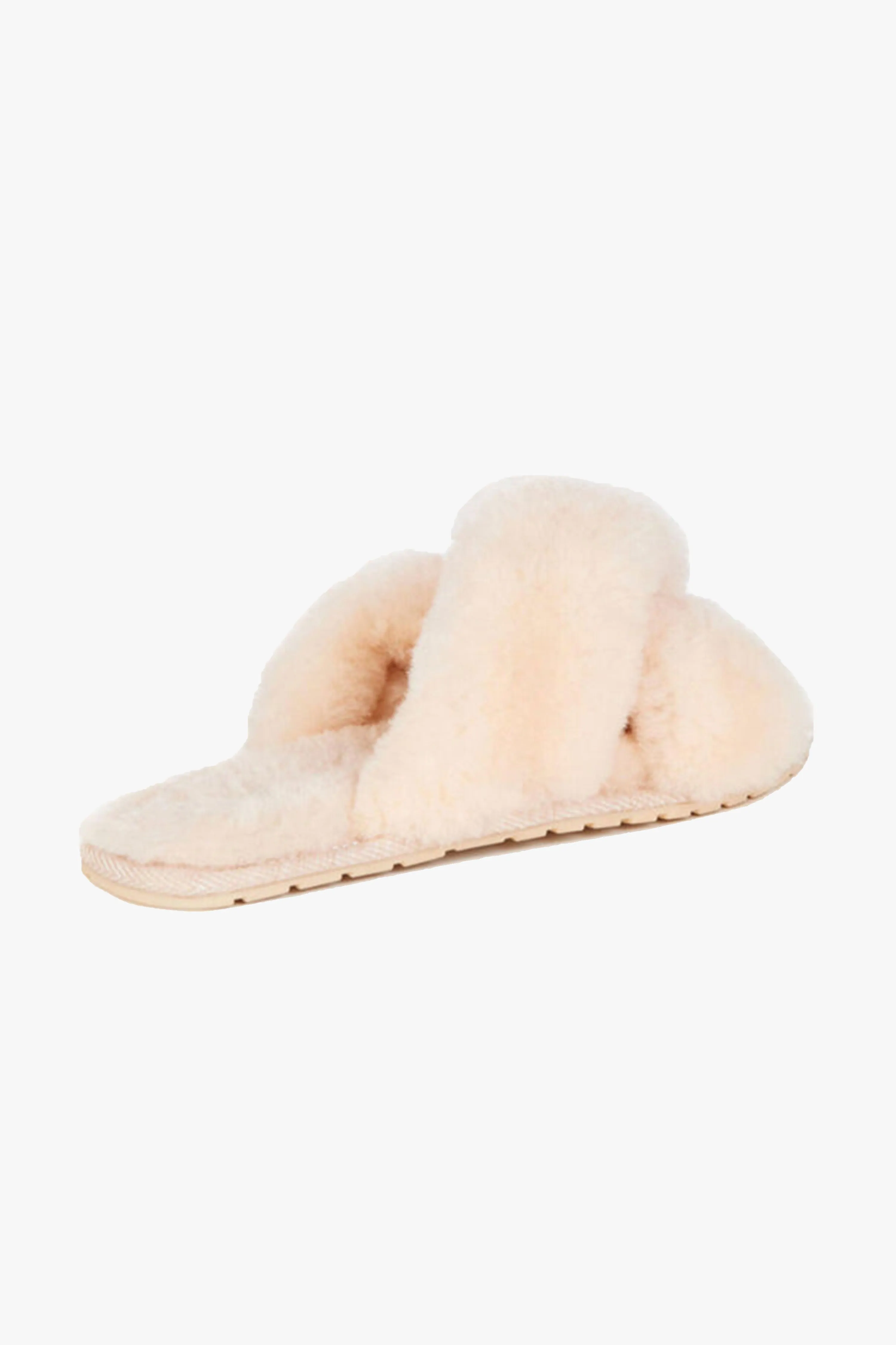 Mayberry Natural Wool Crossover Slippers