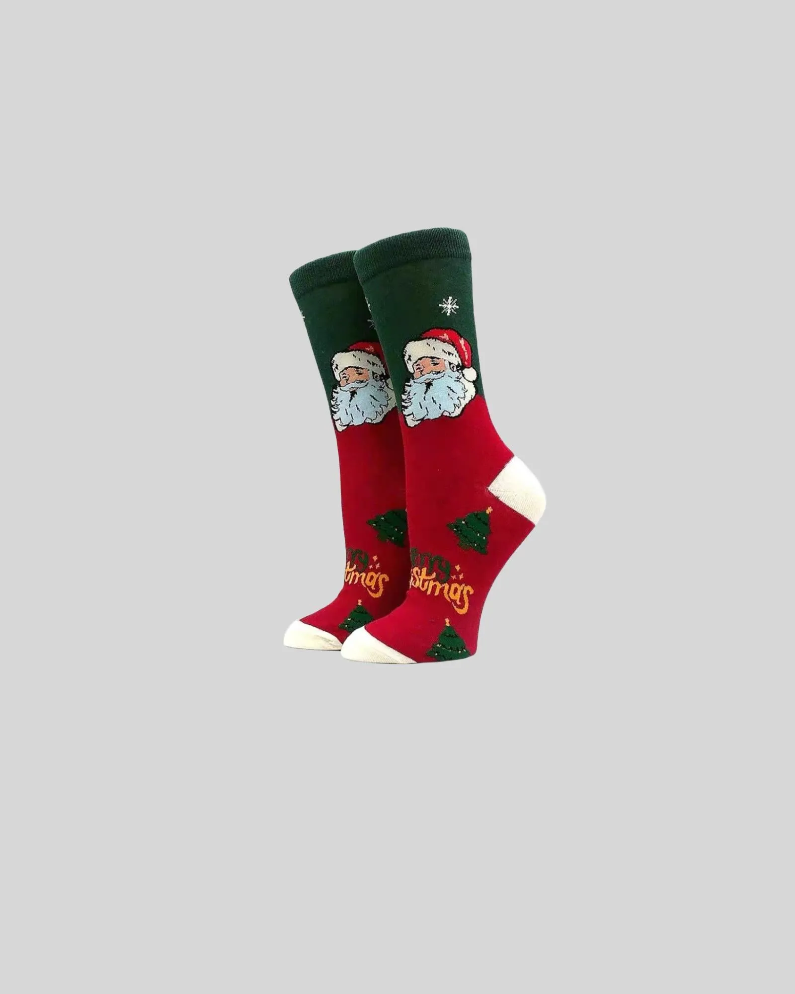 Men's and women's Christmas Socks Santa Claus Pattern Fun Cute and Novel