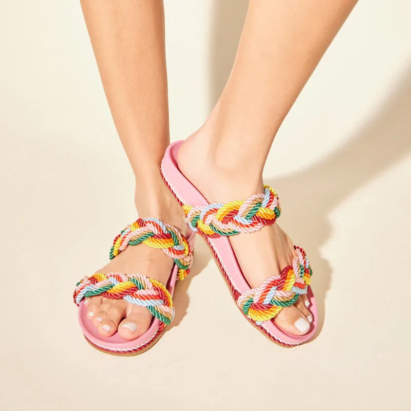 Michelle Braided Sandal In Multicolor