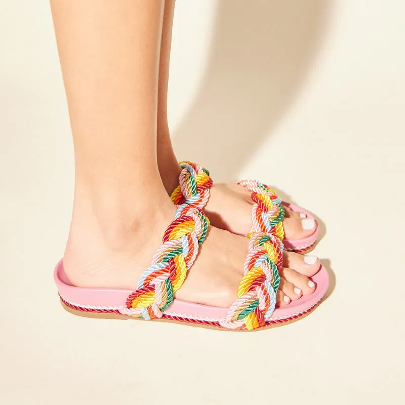 Michelle Braided Sandal In Multicolor