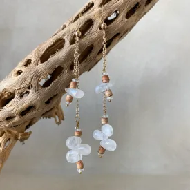 Moon Beam Delicate Gemstone Earrings ©