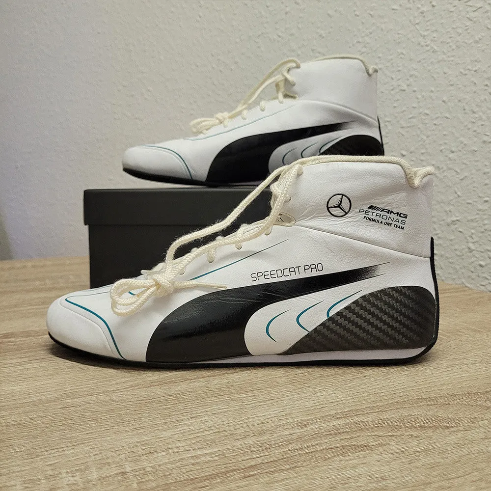 Puma Mercedes Speedcat Pro Replica Motorsport Shoes, White, 2021