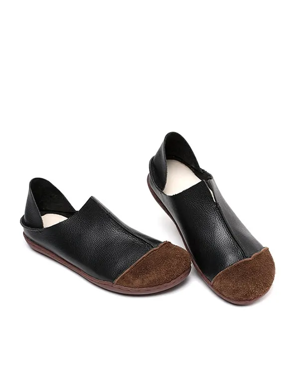 Retro Leather Women's Handmade Comfortable Flat Shoes