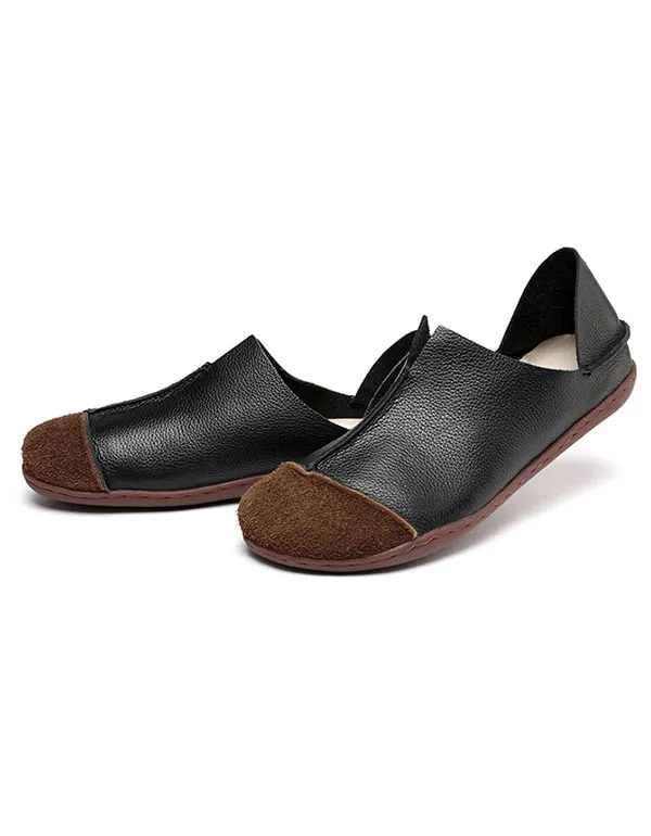 Retro Leather Women's Handmade Comfortable Flat Shoes