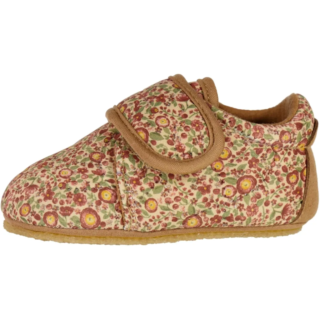 Sasha Thermo Home Shoe - barely beige flowers