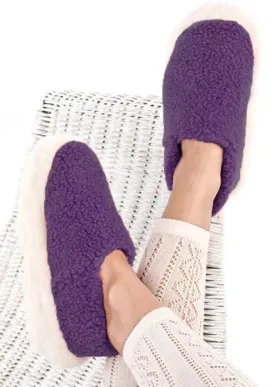 Sheep by the Sea Slippers | Purple