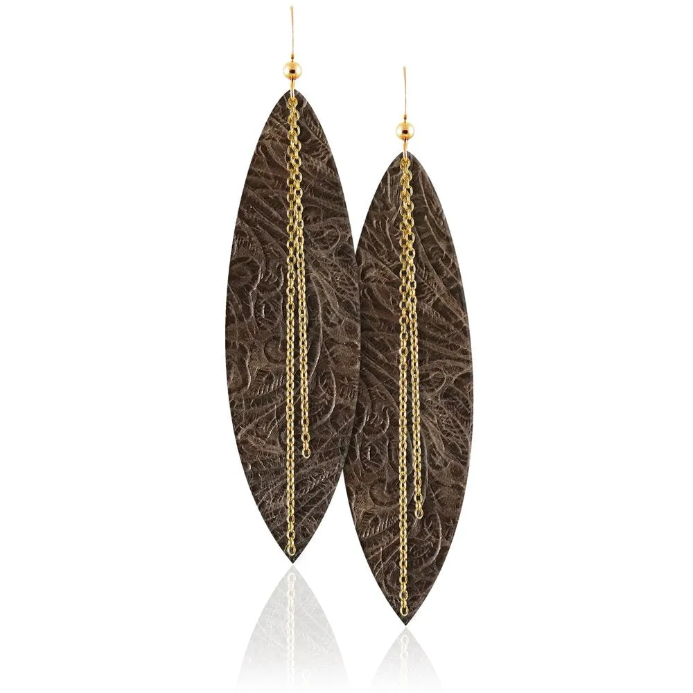 Sierra Linked Leather Earrings ©