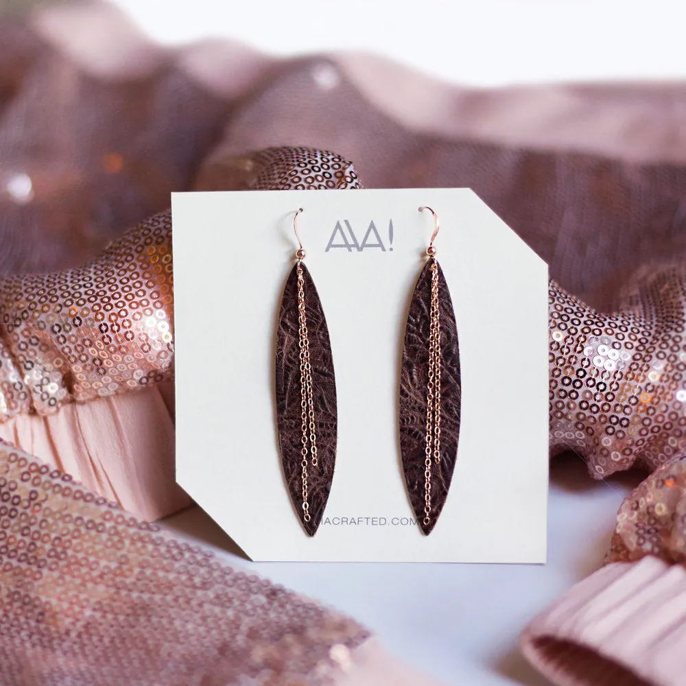 Sierra Linked Leather Earrings ©