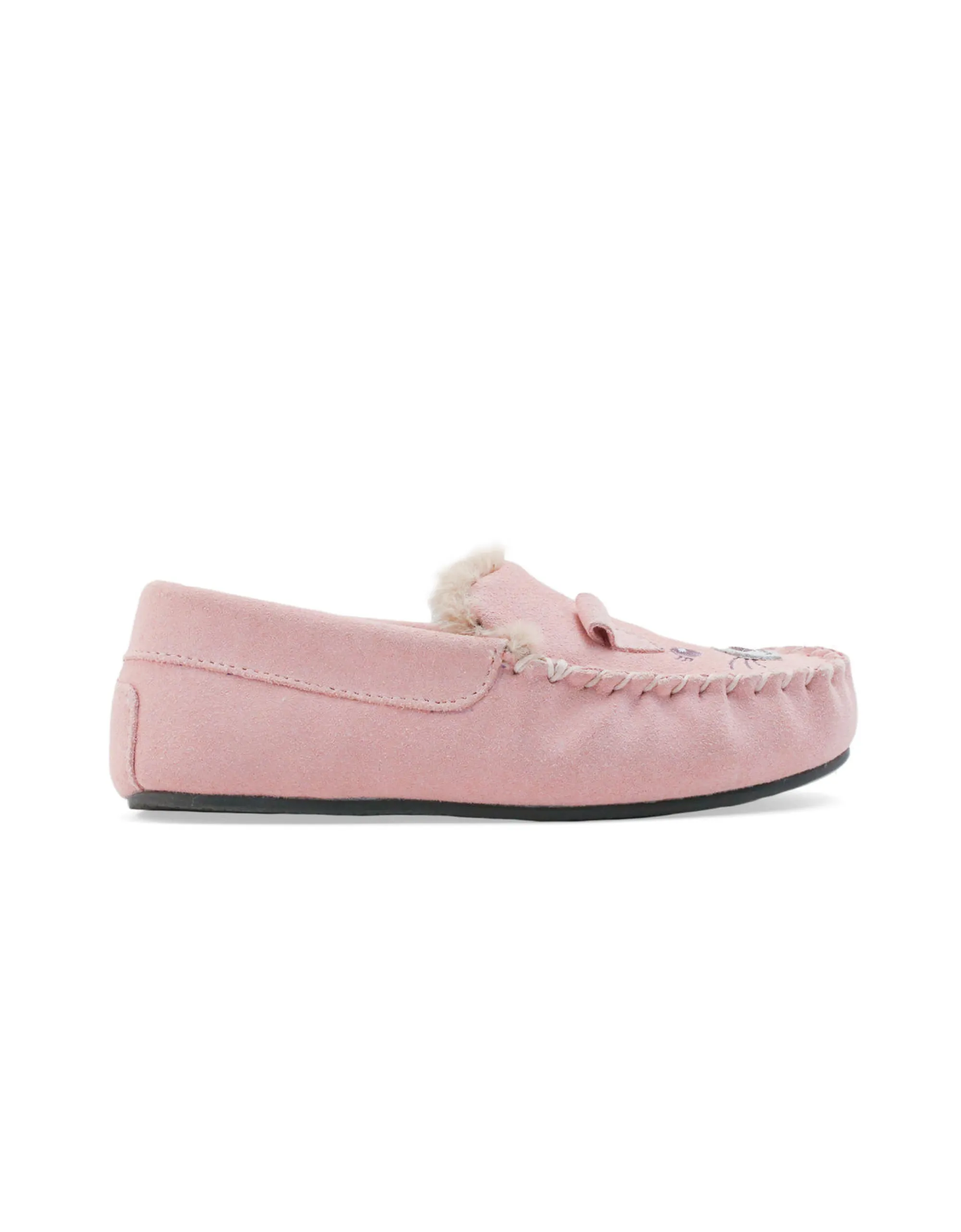 Startrite Snuggle Pink Suede Bunny Slip-on Slippers