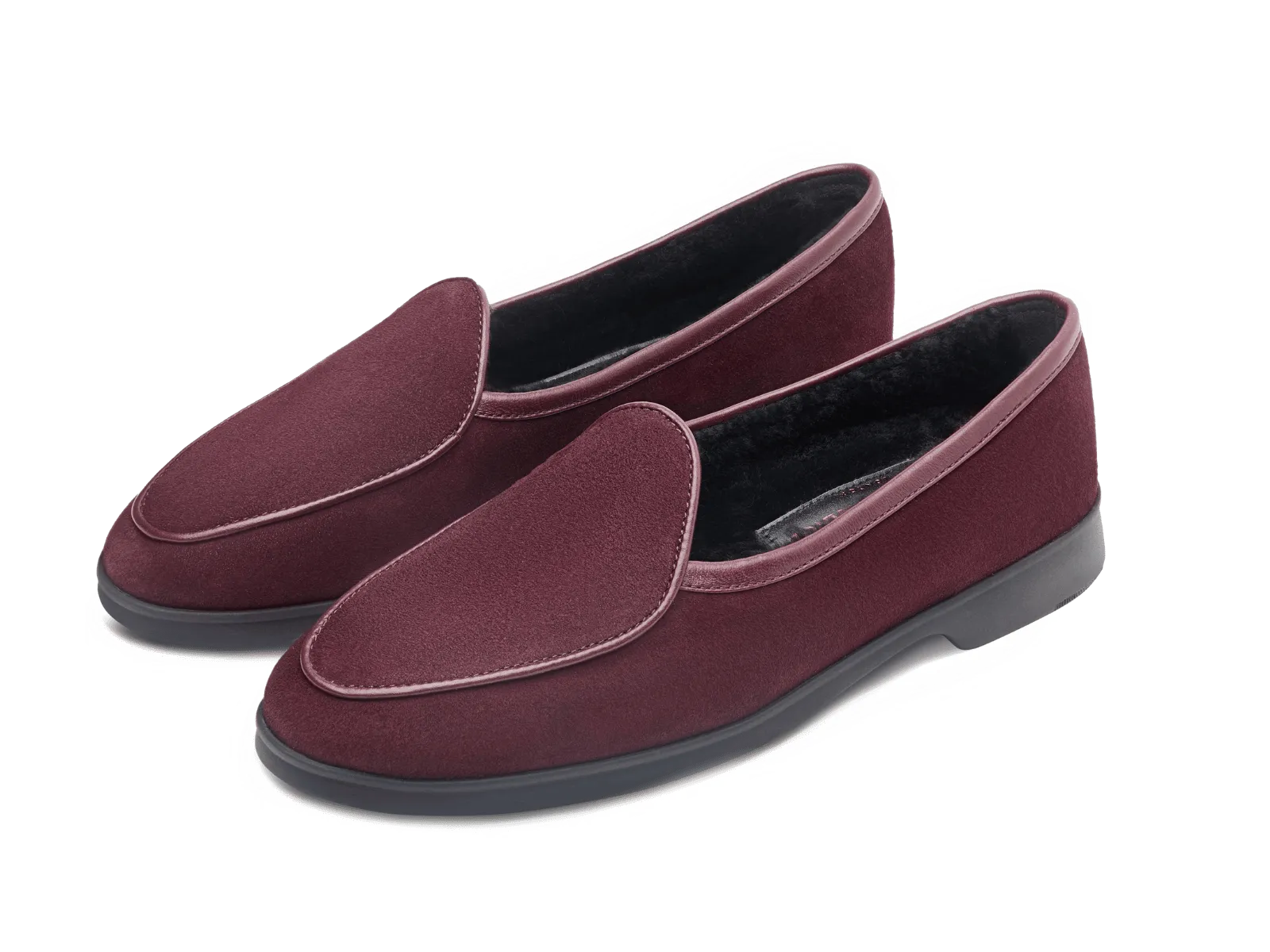 Stride Loafers in Sultan Glove Suede with Shearling Lining