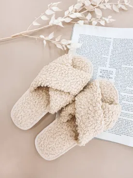 Teddy Slippers Beige