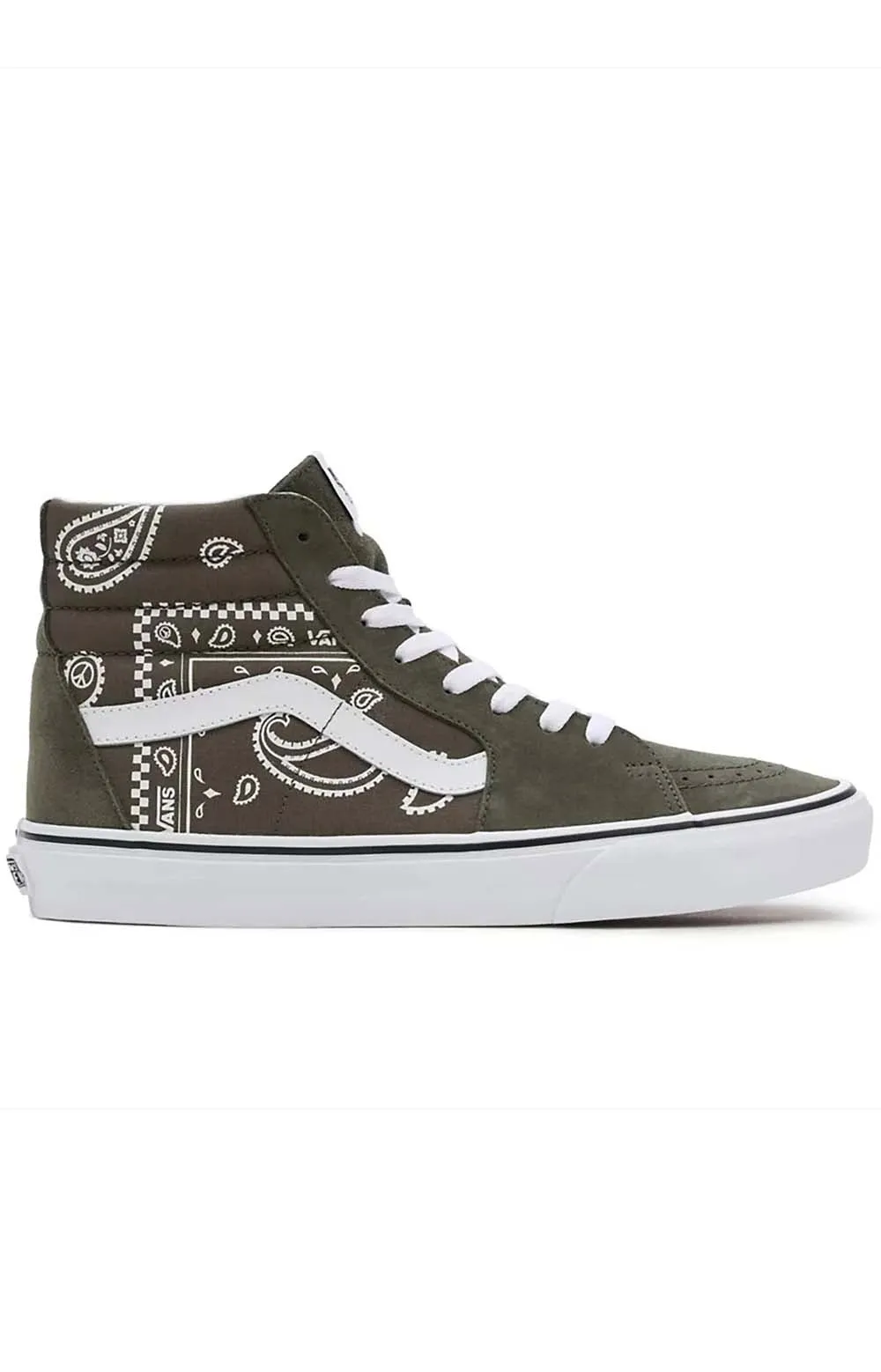 Vans Peace Paisley High-Top Sk8-Hi Shoes - Grape Leaf