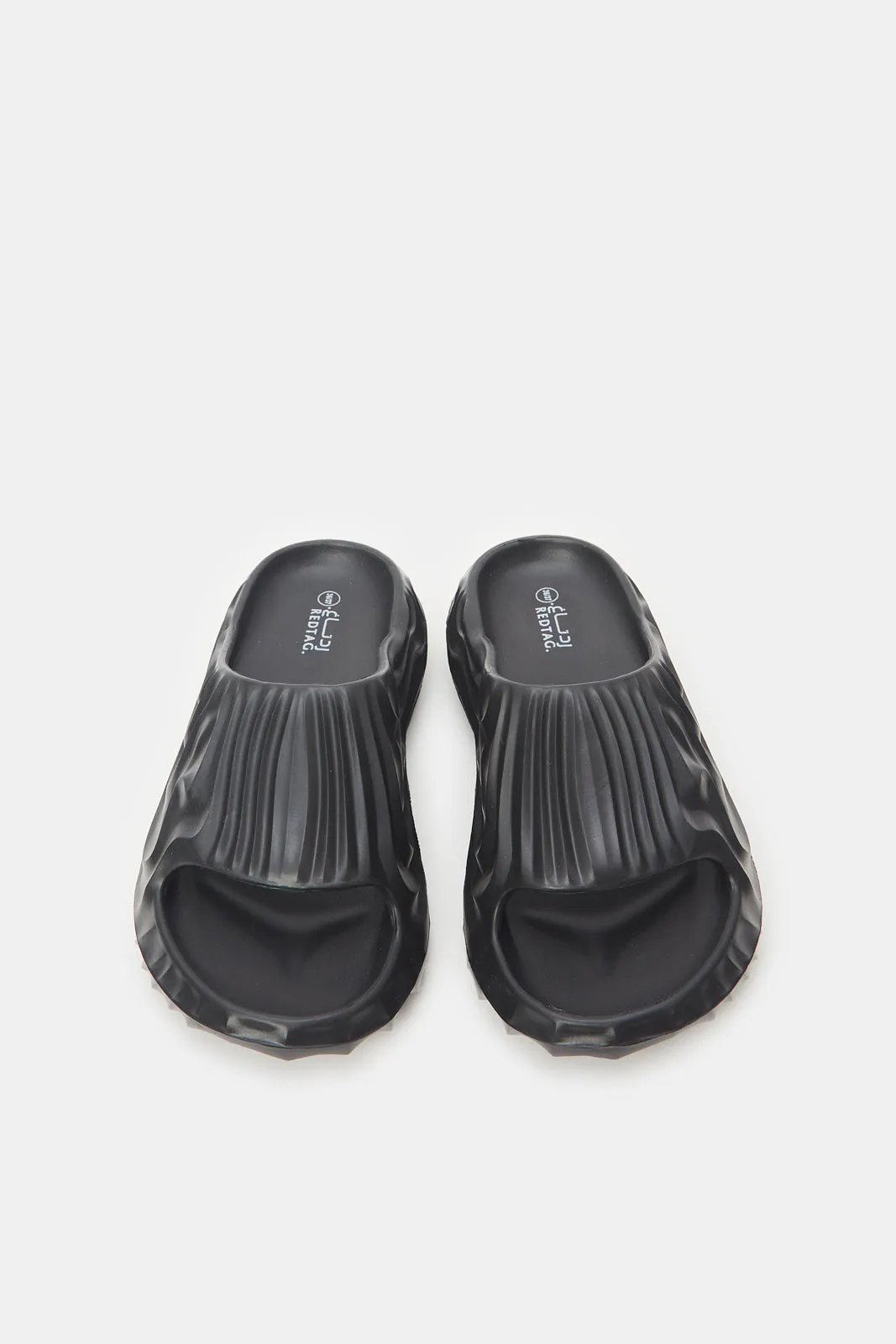 Women Black Moulded Slide