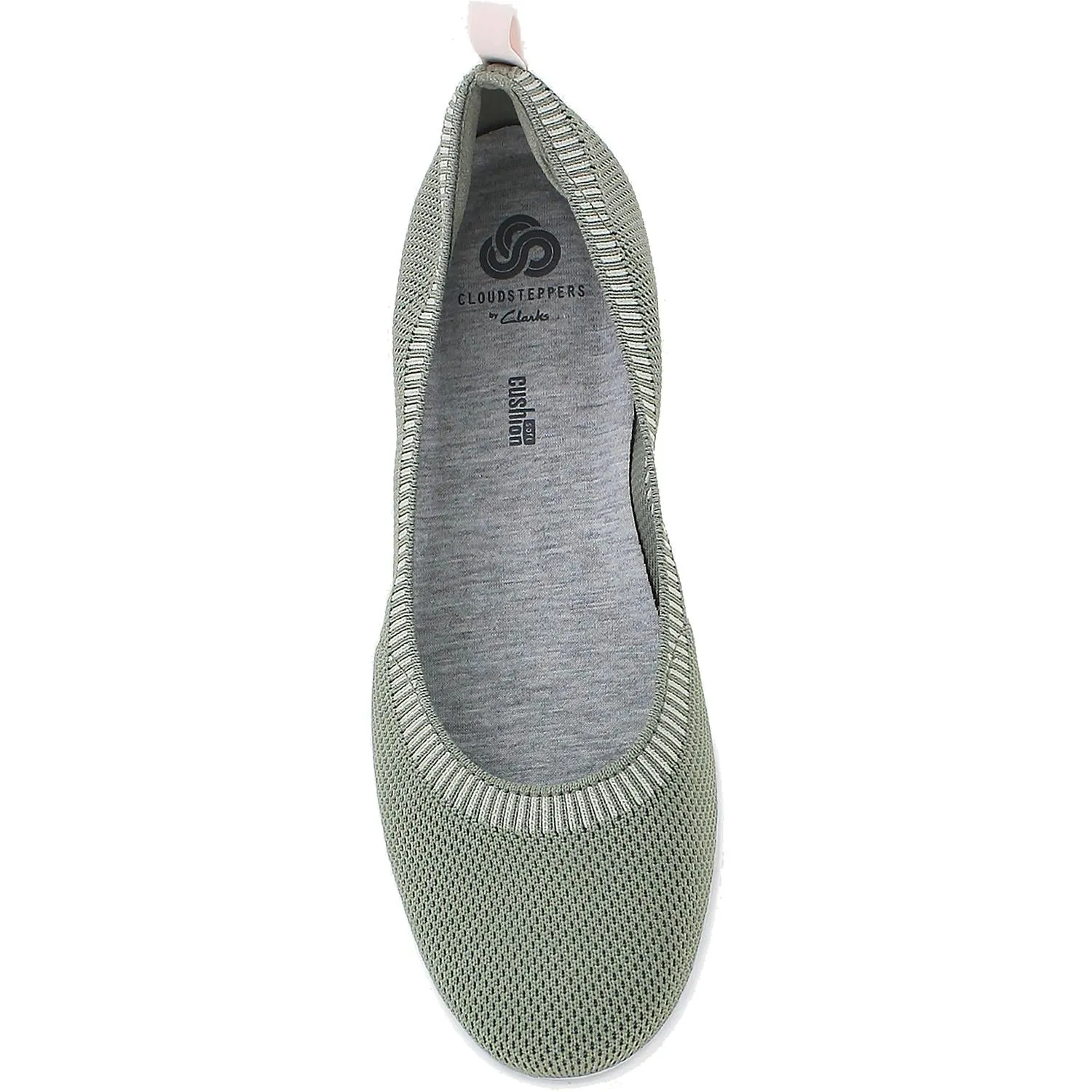 Women's Clarks Cloudsteppers Ayla Paige Dusty Olive Knit Textile