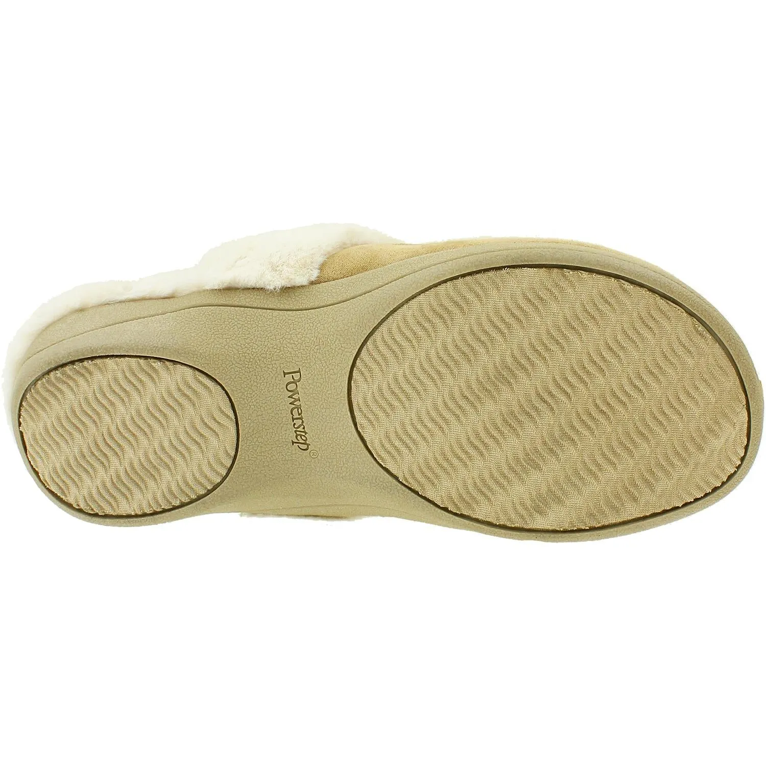 Women's Powerstep Luxe Slippers Taupe Synthetic