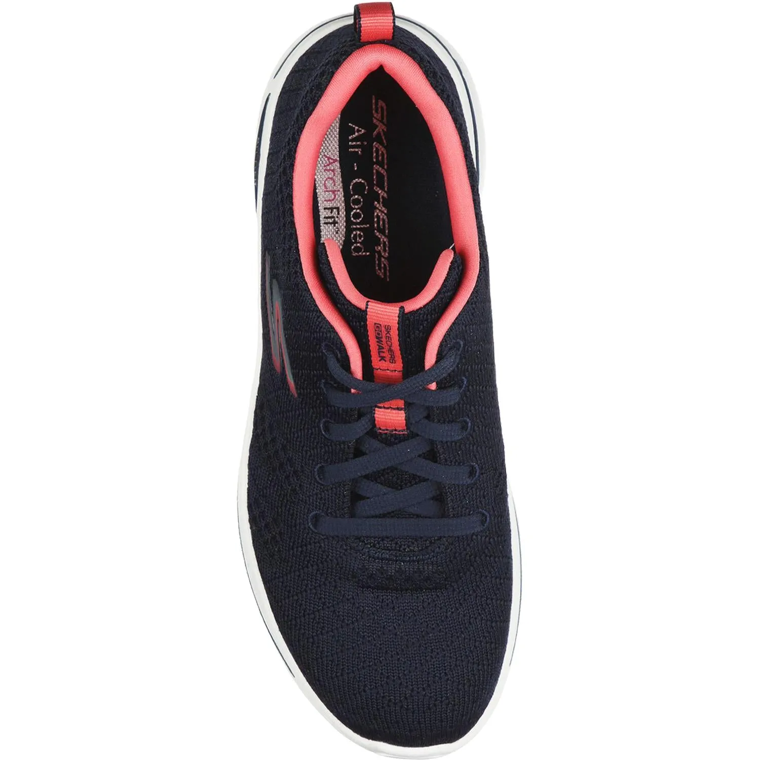 Women's Skechers GOwalk Arch Fit Unify Navy/Coral Fabric