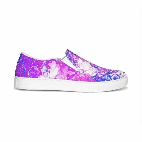 Womens Sneakers - Purple Tie-dye Style Canvas Sports Shoes / Running