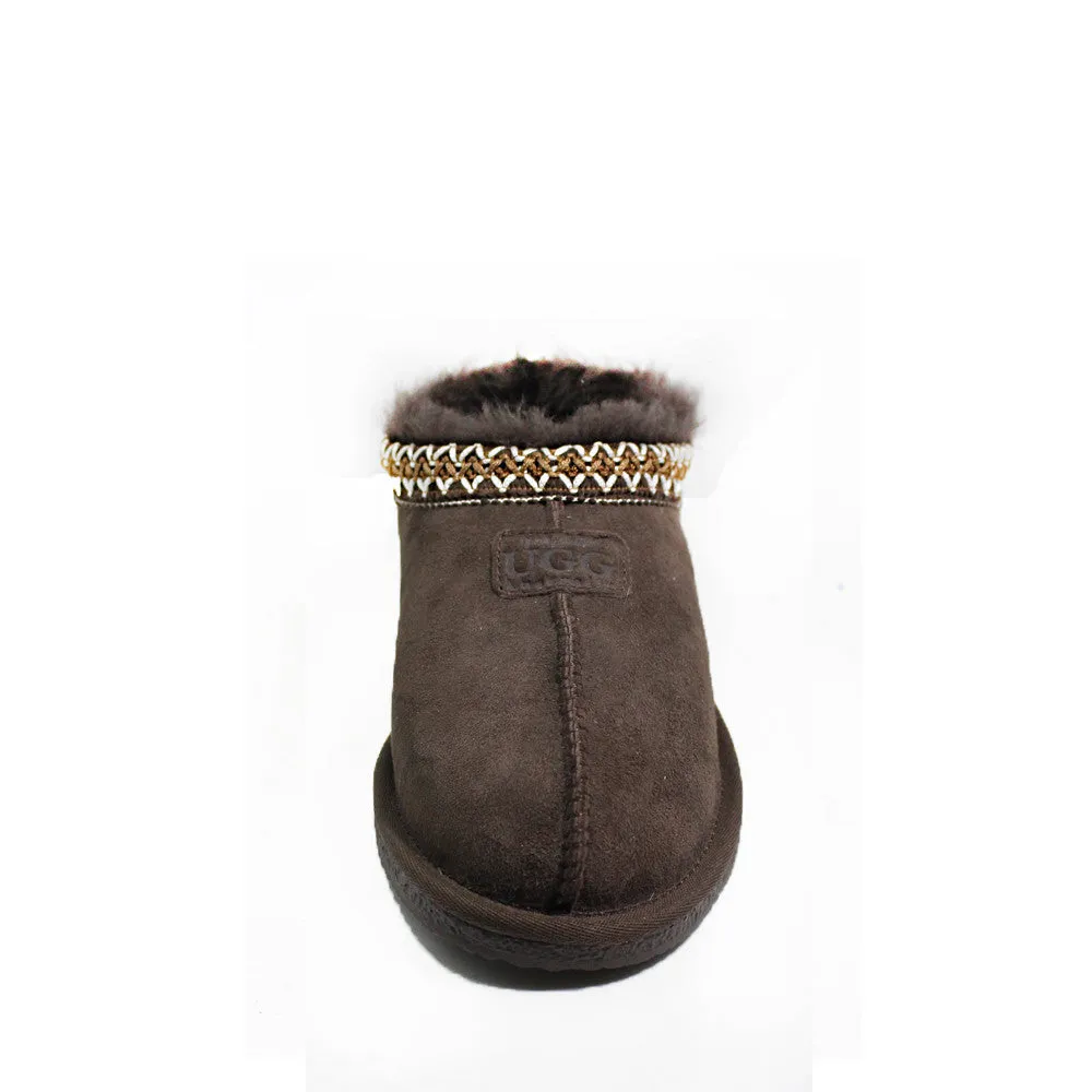 Yani Sheepskin Ugg Slippers - Chocolate